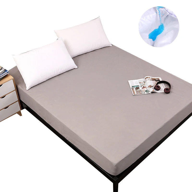 

13 Color Mattress Protector 100% Waterproof Mattress Cover Bed Fitted Sheet With Elastic Anti Mite Mattress Protector Pad Topper