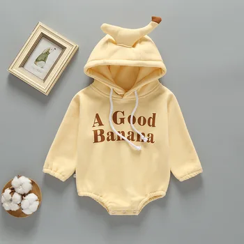 

Spring Autumn Winter Newborn Infant Toddler Baby Romper Baby Girls Boys Banana Hooded Rompers Baby Jumpsuit Clothes Bodysuits