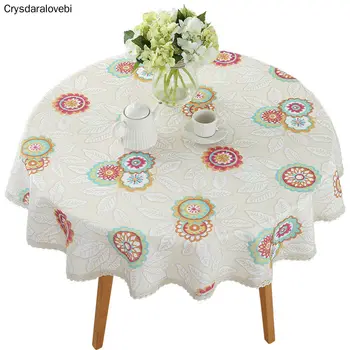 

European Table Cloth Cotton Linen Dining Decorated Mediterranean Style Can Wash The Tablecloth Oil and Water Proof