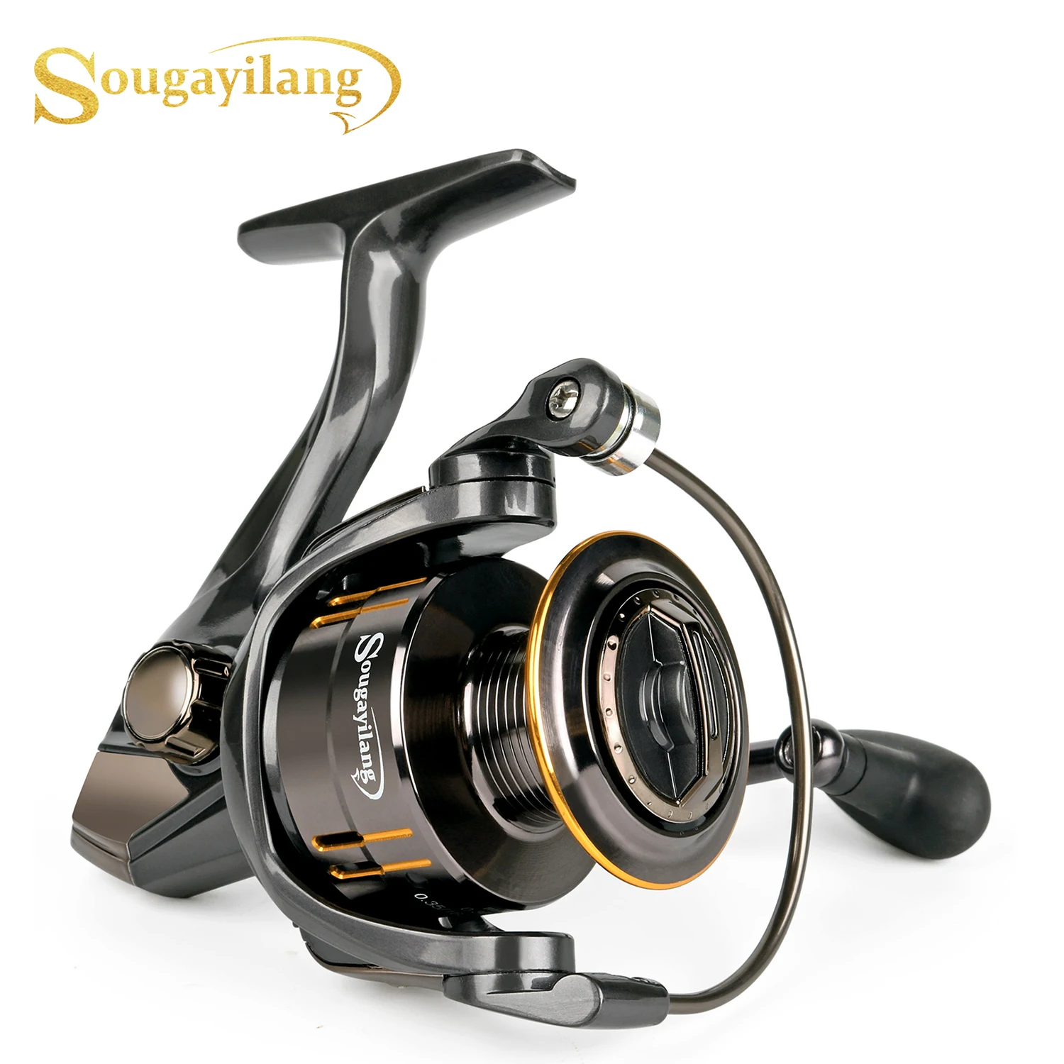 

Sougayilang 13+1bb Super Light Carbon Spinning Reel High Speed 5.2:1Gear Ratio Right/left Inter-changeable Handle Fishing Tacke