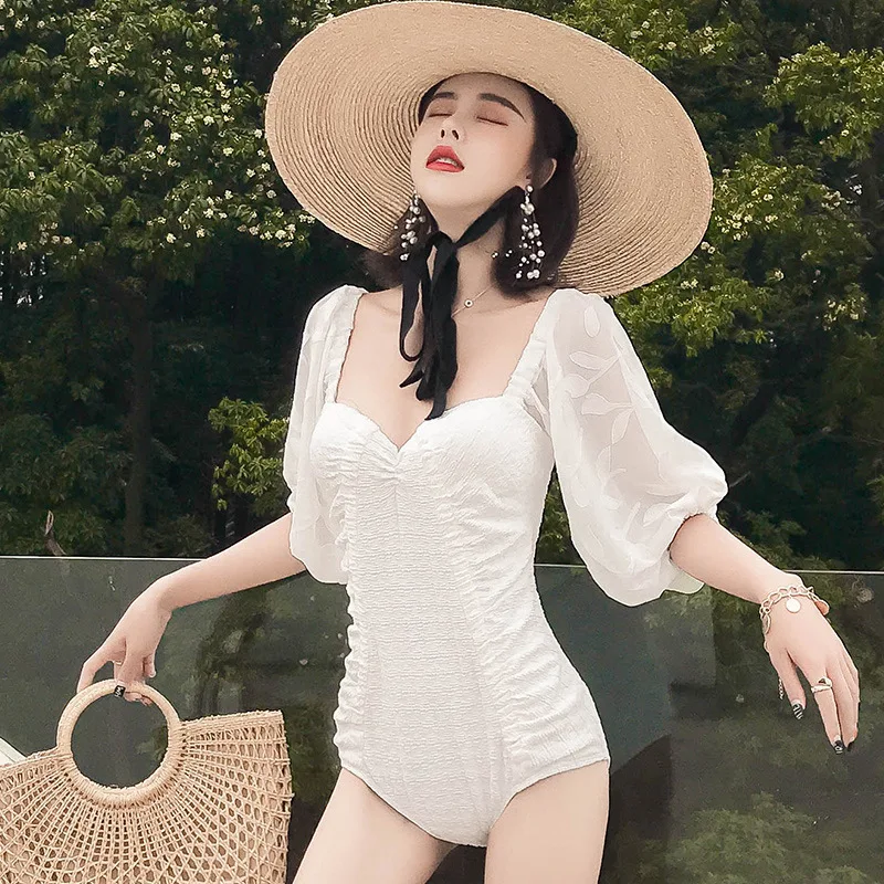 Swimsuit Woman One Piece Swimsuits 2019 Solid Sexy Fused Closed Hepburn Restoring Ancient Underwire Bracket Hubble Bubble Long Swimsuit Woman One Piece Swimsuits 2019 Solid Sexy Fused Closed Hepburn Restoring Ancient Underwire Bracket Hubble Bubble Long