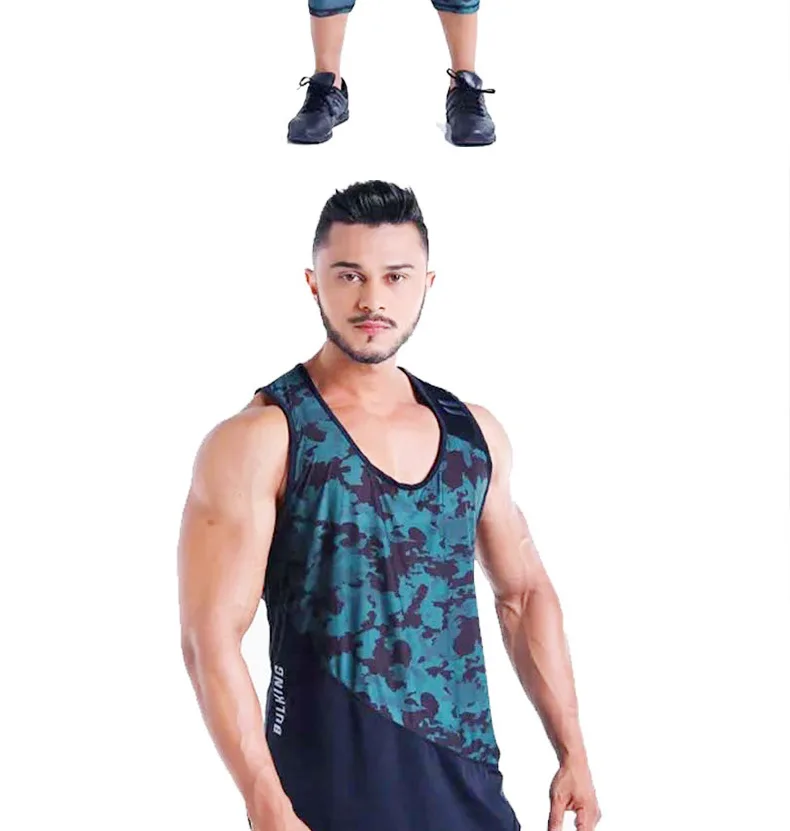 Muscle Dr. Brothers, европейский и американский жилет, спортивный жилет для фитнеса, Мужской Быстросохнущий тренировочный костюм для бега, камуфляжная футболка