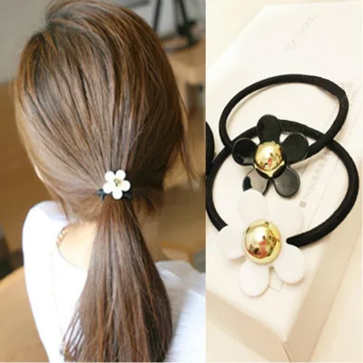 2pc New Korean flower Elastic Hair Bands Rope Ties For Girls Women Headband Accessories Ponytail holer Scrunchies WM43 |