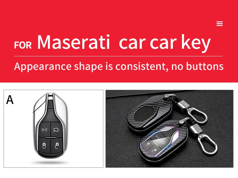 Carbon Fiber Car Smart Key Cover Case Fob For Maserati Levante Ghibli Quattroporte GT Granturism GranCabrio Protect Shell - H46246b4b793d42c18053c5dc9e1f1b3dd