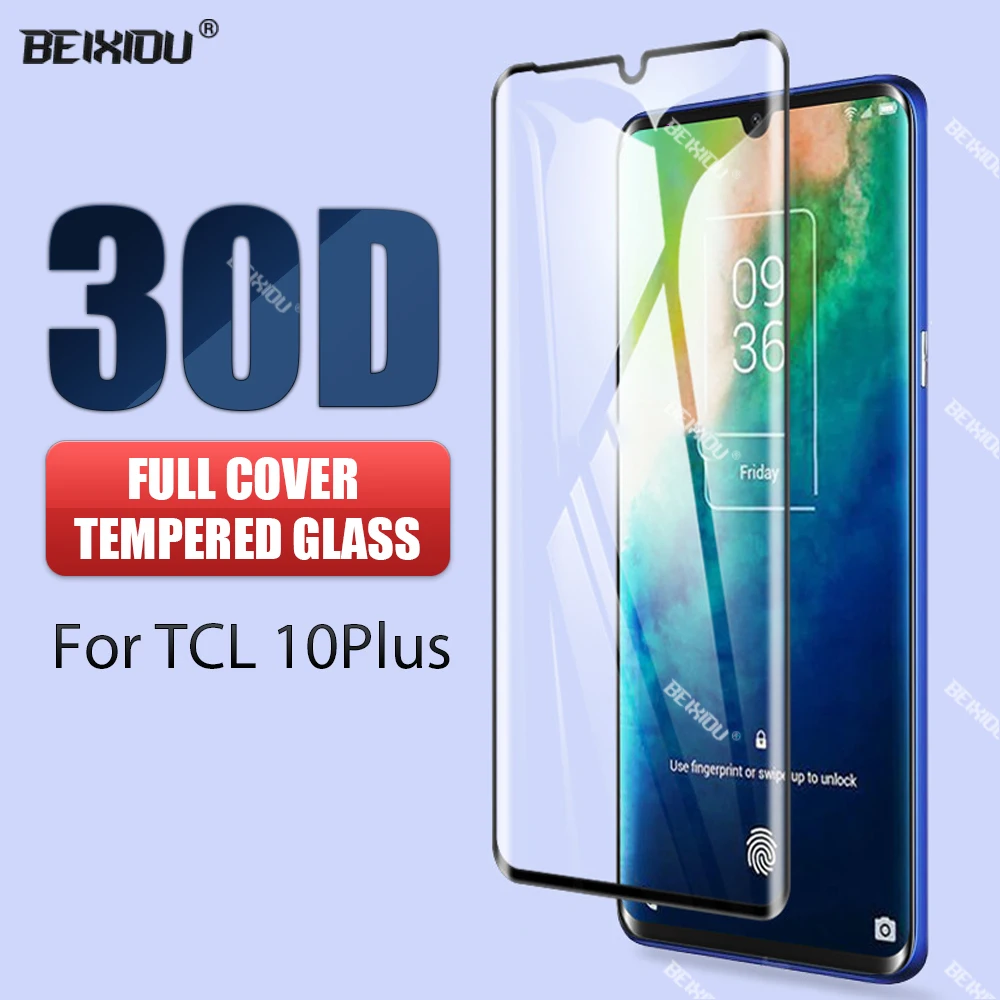Изогнутое закаленное стекло 30D для TCL 10 Plus защита экрана антибликовое изогнутое