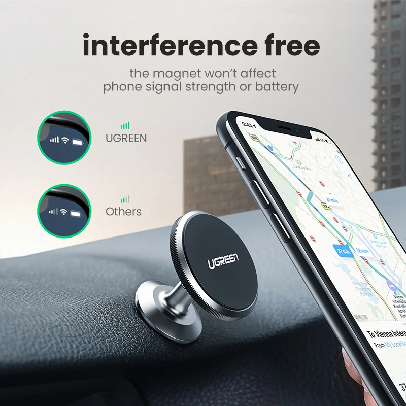 Ugreen Магнитная телефон Автомобильный держатель 360 градусов мобильного телефона Air