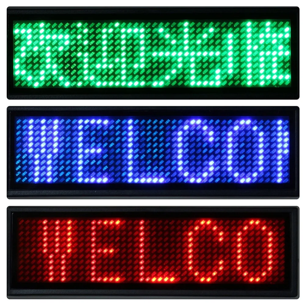 Новый светодиодный светодиодная мини бирка с именем цифровой программируемый