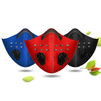 

Dustproof Anti PM2.5 Face Masks with Carbon Filter Respirator Breathing Valve for Outdoor Cycling Working Protective Mouth Masks