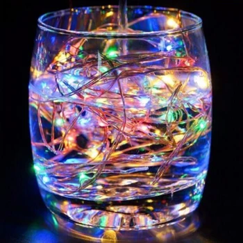 

Copper Wire String Copper Wire Fairy String Fairy String Light Durable Romantic Super Bright Battery 10 LED Outdoor Garden