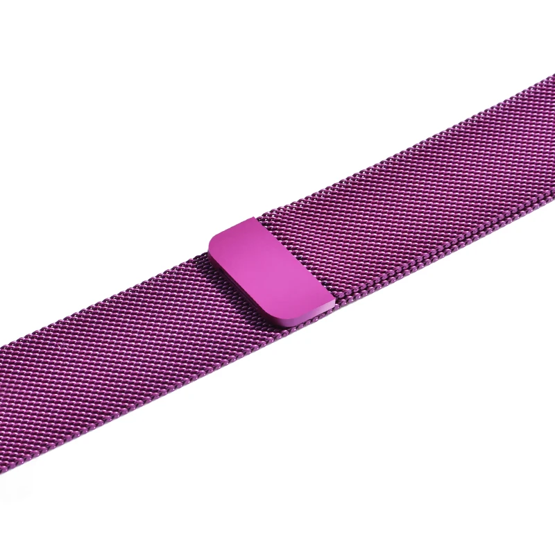 Purple Миланский Браслет, Браслет Нержавеющая сталь ремешок для наручных часов Apple Watch серии 1/2/3, 42 мм, 38 мм, версия браслет ремешок для наручных часов iwatch, для детей 4, 5, 40 мм 44 мм - Цвет ремешка: Purple