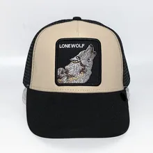 Вышивка Одинокий волк бейсболка для дальнобойщика козырек животных фермы