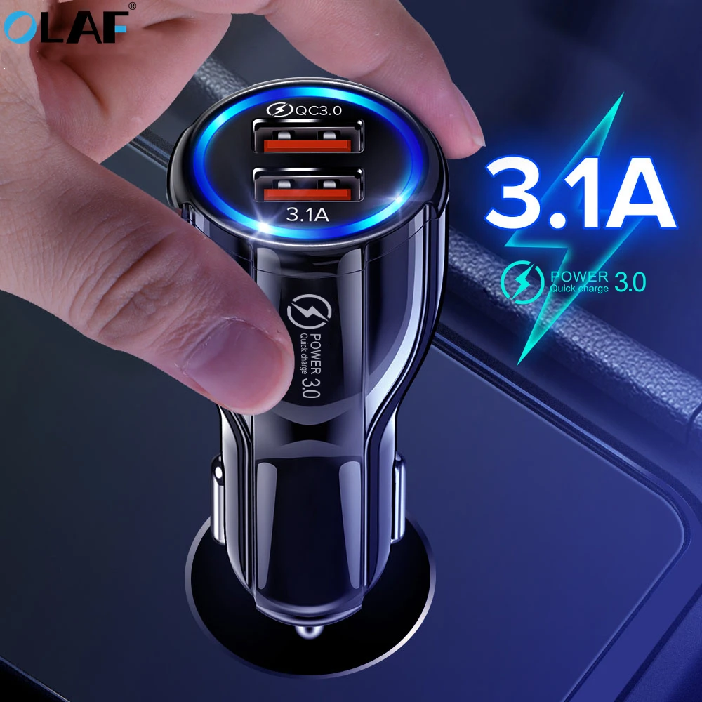 

Car Charger Fast Quick Charge 3.0 For iphone 11 pro max Redmi note 8 pro 7 Samsung Mobile Phone Car-Charger Dual USB Car Charger