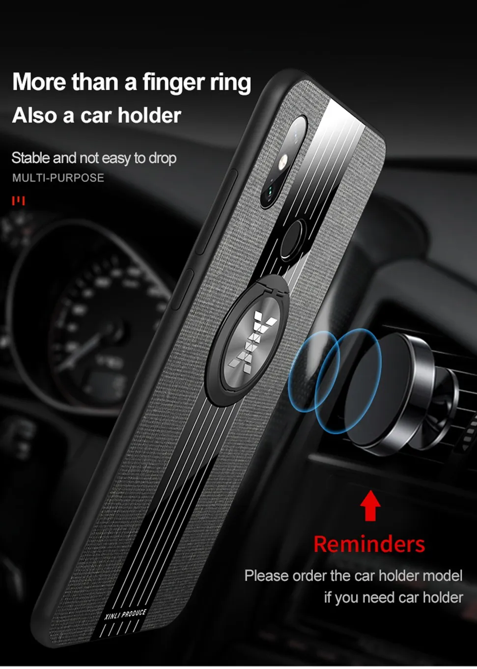 Finger Ring Car Stand Holder Case for Xiaomi Mi Max 3 2 Silicone Magnetic 360 Xiomi Max3 Max2 Cover for Xiaomi Mi Max 2 3 Case (13)