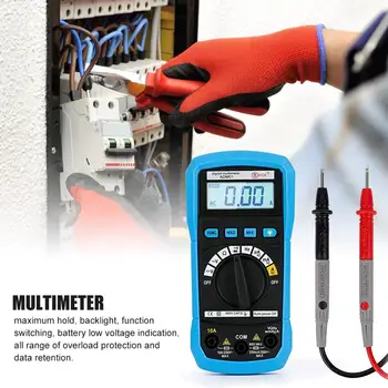 

Multifunctional Handheld Digital Multimeter ADM01 2000 AC DC Current Voltage Temperature Resistant Meter Capacitance Tester