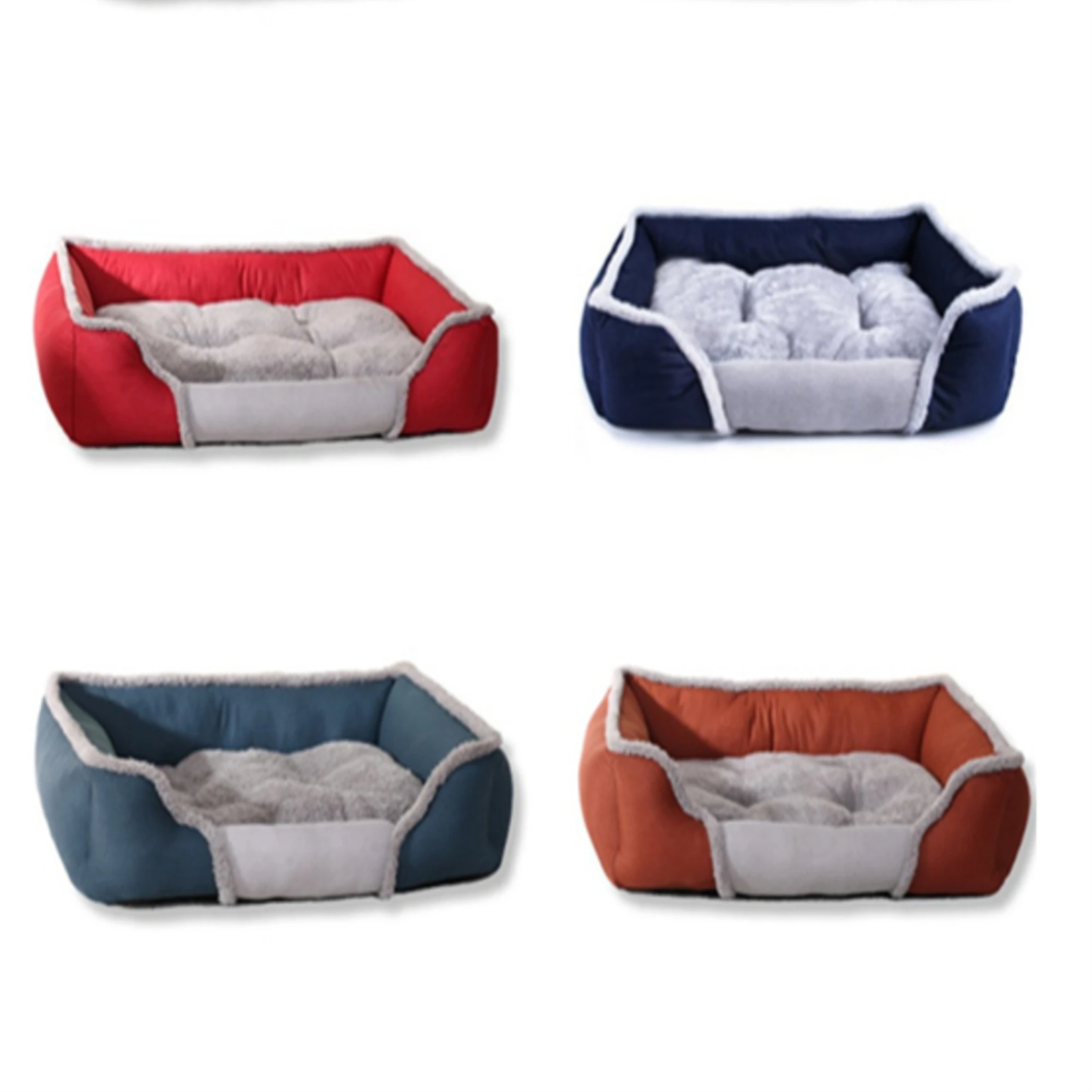 cheap Pet Sofa Dog Bed Kennel Soft Warm Coral Fleece Breathable Comfortable Non Slip Luxury Bed Suitable For Small And Medium Dogs