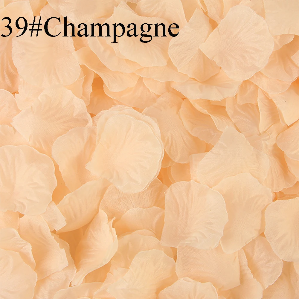 Loverxu 1000 шт./упак. 5*5 см красочные лепестки роз для романтических Свадебные украшения имитация цветка розы свадебные аксессуары - Цвет: 39 Champagne