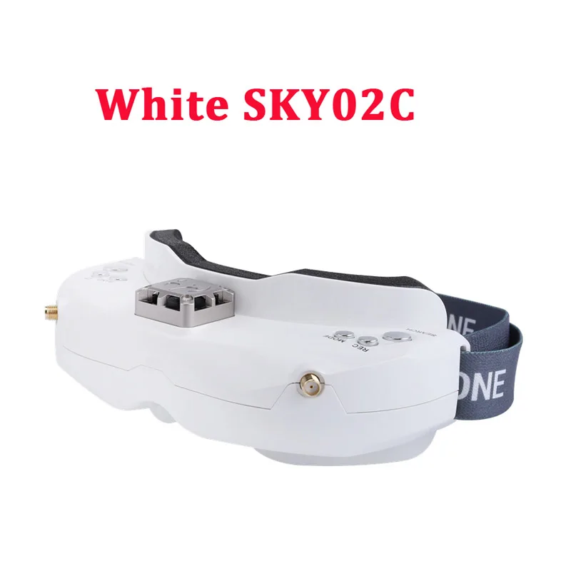 White SKY02C SKYZONE SKY02X/SKY02C/SKY03O/SKY03S 5,8 ГГц 48CH большой ассортимент FPV очки для RC гоночный дрон - Цвет: White SKY02C