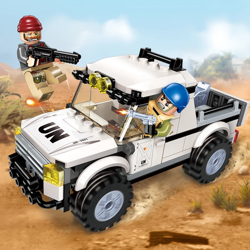 

Legoingly Building Block Peacekeeping Force Thunder Mission Sting's Assaulted 2 Figures 128pcs Bricks Toy For Boy Gift
