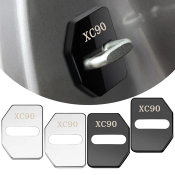 

4pcs XC90 Car Door Protect Buckle Cover for Volvo XC90 2015-2019 S90 XC60 XC40 V90 Stainless Steel Car Door Lock Cover Sticker