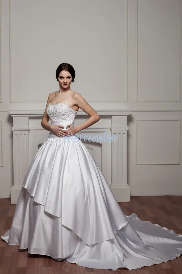 

free shipping new design hot sale actual images bridal gown good quality custom size/color ball gown white/ivory wedding dresses