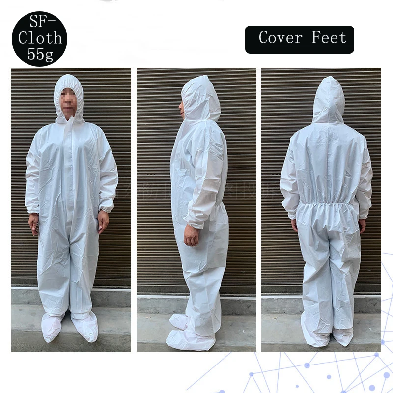 DisposableAntiDustOilEpidemicAntibacterialPlasticClosuresIsolationSafetySuit