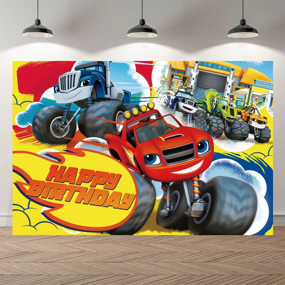 Disney Blaze e The Monster Machines Festa Backdrop Meninos