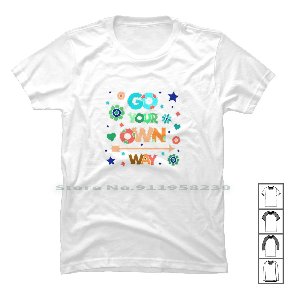 

Футболка с надписью «Go Your Own Way», 100% хлопок