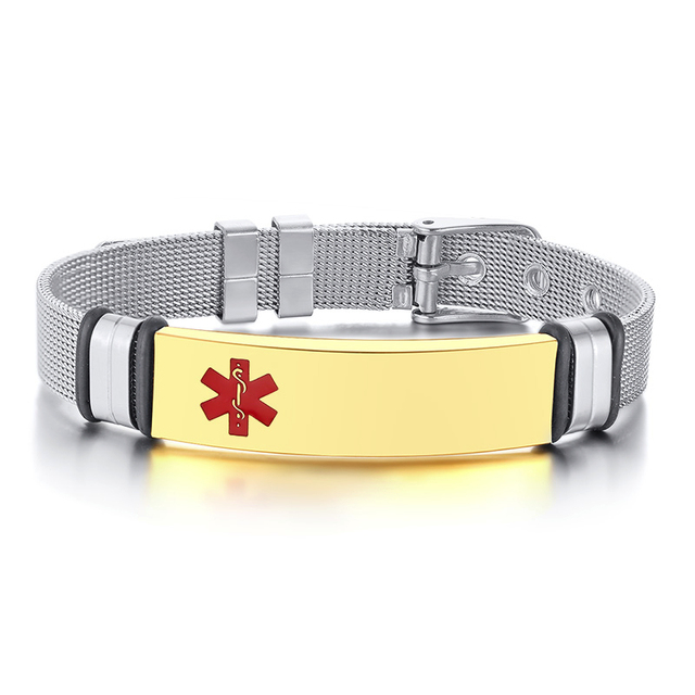 BRACELET FOR MEN WOMEN SILVER STAINLESS STEEL METAL ADJUSTABLE ENGRAVABLE UNISEX BRACELETS