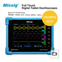 Digital Tablet Oscilloscope 100MHz 4CH 28Mpts portable oscilloscopes Automotive diagnostic oscilloscope touchscreen TO1104 цена Digital Tablet Oscilloscope 100MHz 4CH 28Mpts portable oscilloscopes Automotive diagnostic oscilloscope touchscreen TO1104 цены онлайн