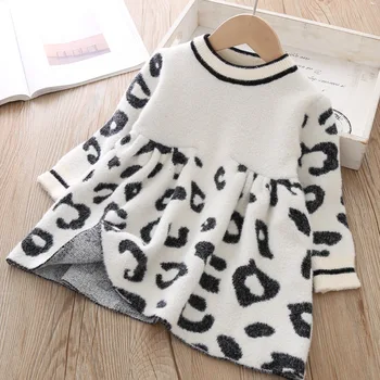 

Girls dress 2019 autumn and winter dress children's knit dress new girls sweater dress children's dress