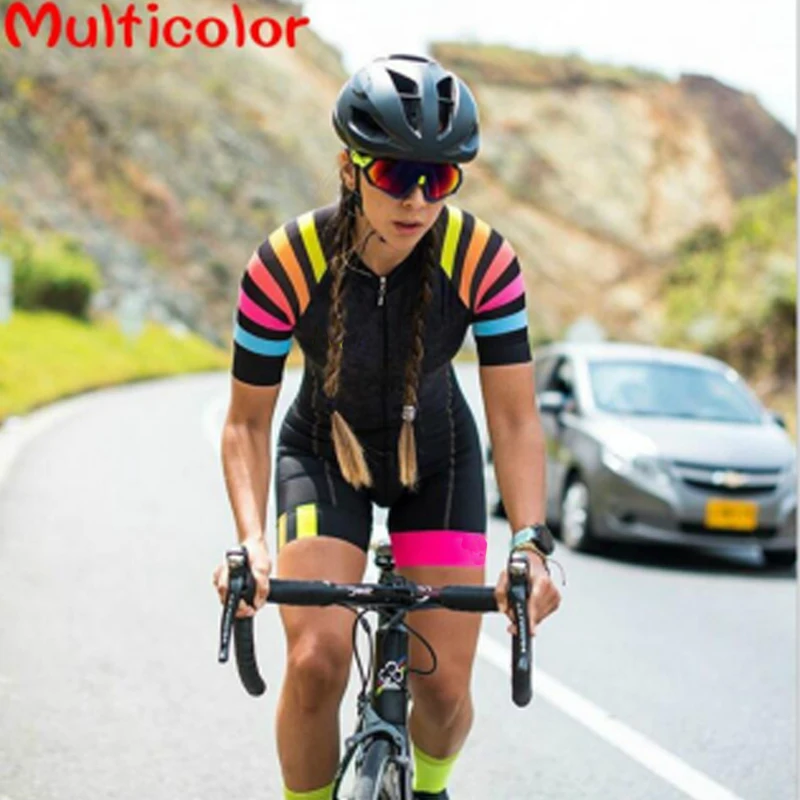 

2020 Women's Triathlon Short Sleeve Cycling Jersey Sets Skinsuit Maillot Ropa Ciclismo Bicycle Jersey Bike Clothes Go Jumpsuit