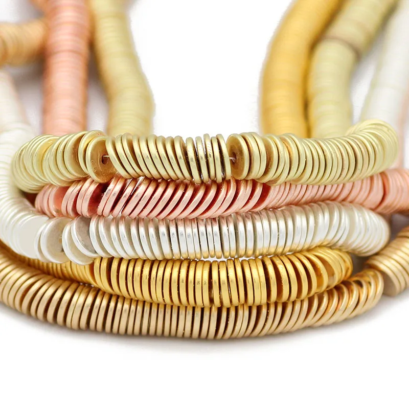 Matte Rose Gold Hematite Spacer Beads