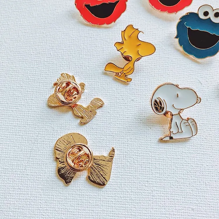 1 шт. Peanuts Rogue Dog мультфильм Kawaii брошь в виде щенка с металлическим маслом DIY Одежда