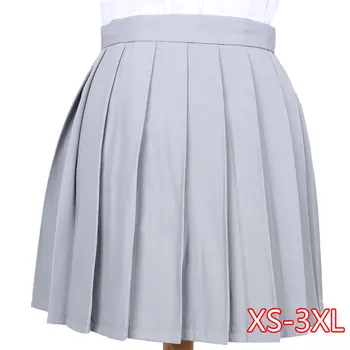 

Hot Japanese Korean Version Short Skirts School Girl Pleated Half Skirt School Uniform Cosplay Student Jk Academy Ten Colors 4XL