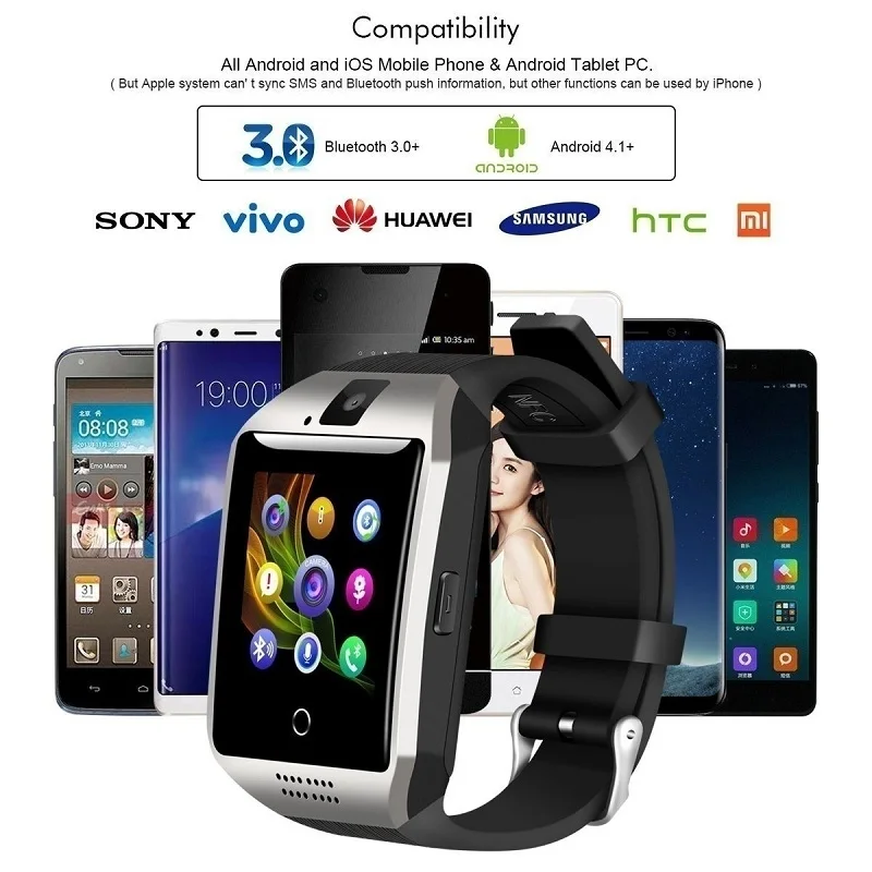DZLST 2020 Новые смарт часы Q18S с поддержкой sim карты TF Bluetooth умные музыкальной камерой