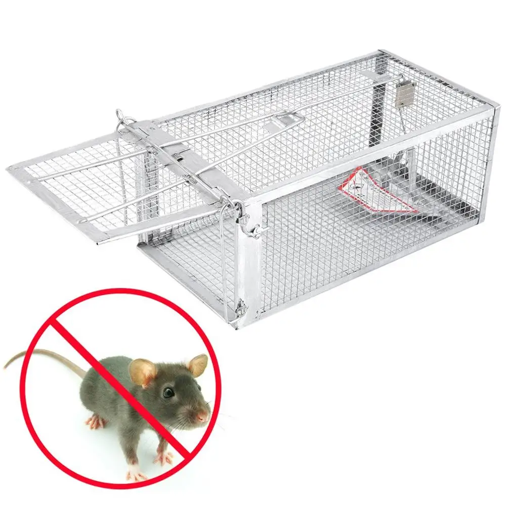 

One Door Animal Trap Sturdy Steel Cage for Small Rodent Humane Cage Control Catch Bait for Rat Squirrel