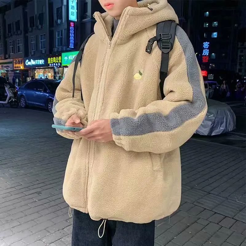 Hoodie Men Plus Velvet Harajuku Clothes Grey Gren Khaki Hooded Sweatshirts Men's Hoodies Japanese Streetwear Large Size Zipper Hoodie Men Plus Velvet Harajuku Clothes Grey Gren Khaki Hooded Sweatshirts Men's Hoodies Japanese Streetwear Large Size Zipper