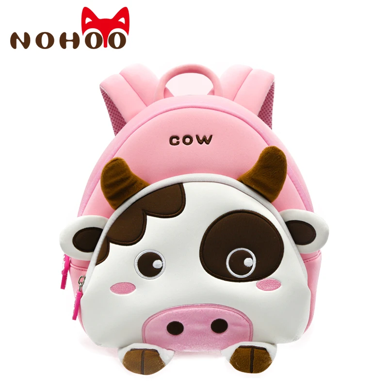 NOHOO школьные сумки 3D милая Корова детская сумка sac dos enfant рюкзак Детская школьная