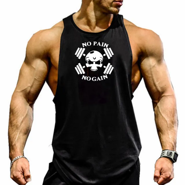 New Arrivals Bodybuilding stringer tank top man Cotton Gym sleeveless shirt men Fitness Vest Singlet sportswear workout tanktop 5