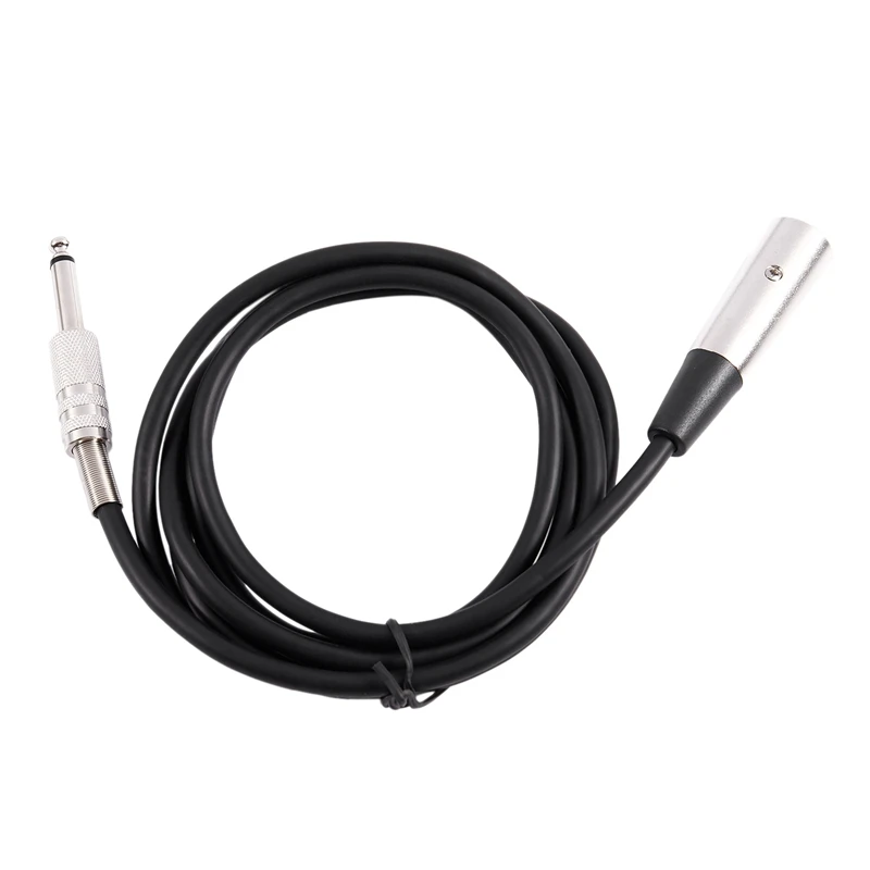 2pcs XLR 3 Pin Plug To 6.35Mm 1/4 Inch Male Mono Jack Plug Cable- 1 Meter(Approx3.3 Feet)& 1.8 Meter(Approx 6 Feet