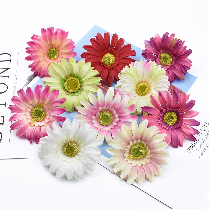 

5/10/30 Pieces 8CM Silk stamen Gerbera artificial plants wedding decorative flower wall home decoration accessories scrapbooking