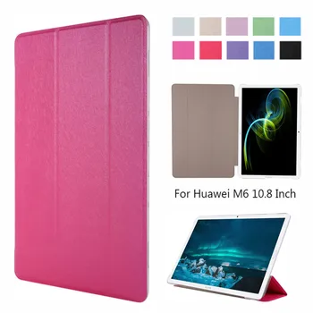

PU Leather Tablet Case For Huawei MediaPad M6 10.8 Inch SCM-AL09 SCM-W09 10.8 inch Cover Funda Flip Folding Folio Stand Shell