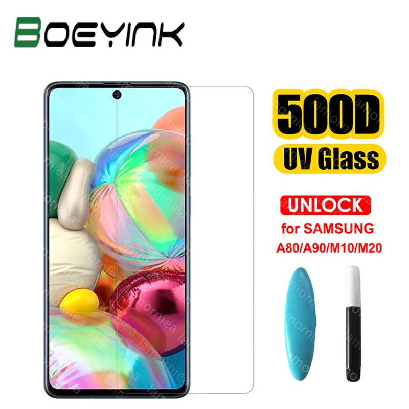 Жидкое УФ-клеевое стекло 100D для Samsung Galaxy A51 A71 A50 A30 A20 A70 A80 A90 A10 M10 M20 M30 Защитная