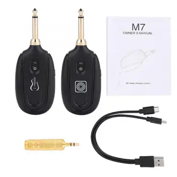 

Wireless Audio Transmitter Digital Receiver System Audio Transmission Set USB Rechargeable for Electric Guitar Bass Violin