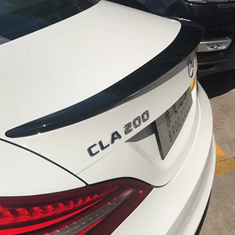Подходит для M B CLA спойлер CLA45 W117 C117 ABS волокно задний багажник крылья бесцветный cla