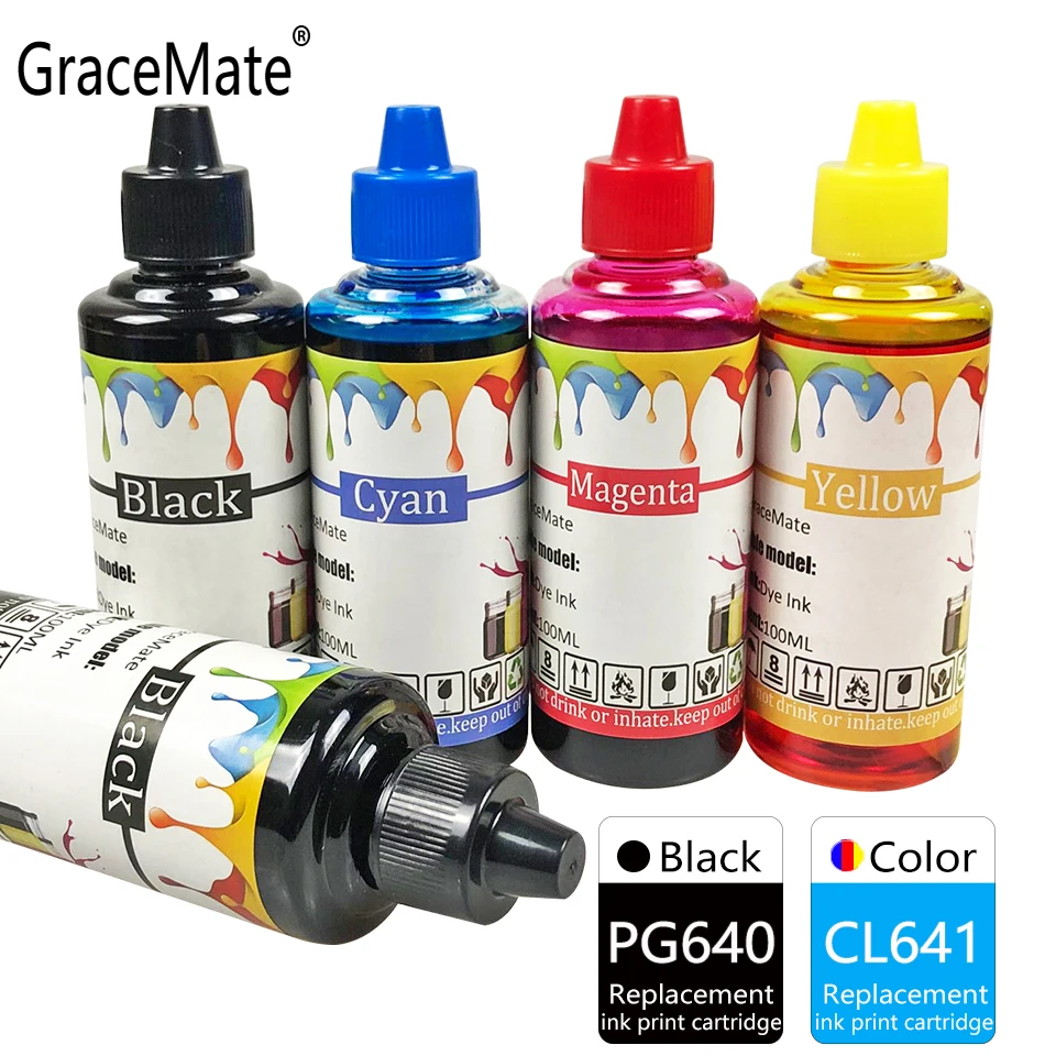 Чернила для принтера GraceMate PG640 CL641 сменные чернила Canon MG3660 MX376 MG3260 MX526 MG2160 MX436 MG4260