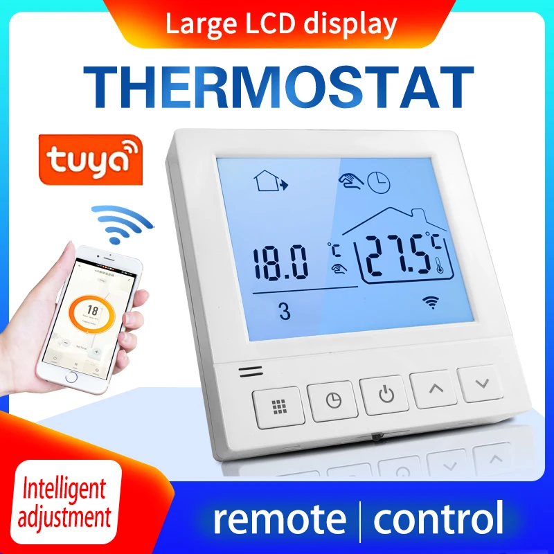 

20A Weekly Programming Tuya Wifi Smart Thermostat 220VAC Temperature Controller for Electric Floor Heating 2020 New