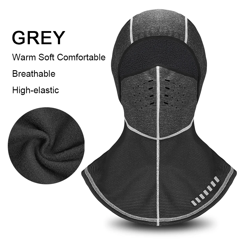 grey INBIKE мотоциклетная маска для верховой езды мотоцикл уход за кожей лица маска Кепки велосипед шарф уход за кожей лица Термальность флис шапочка с козырьком мотоцикл теплые мотор Головные уборы - Цвет: grey
