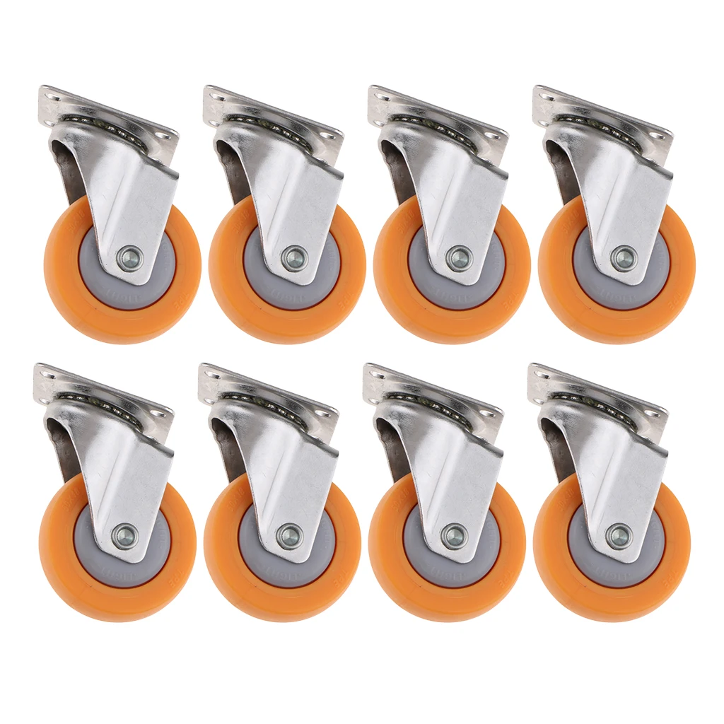 8 Pieces 360° Swivel Caster Wheels 2