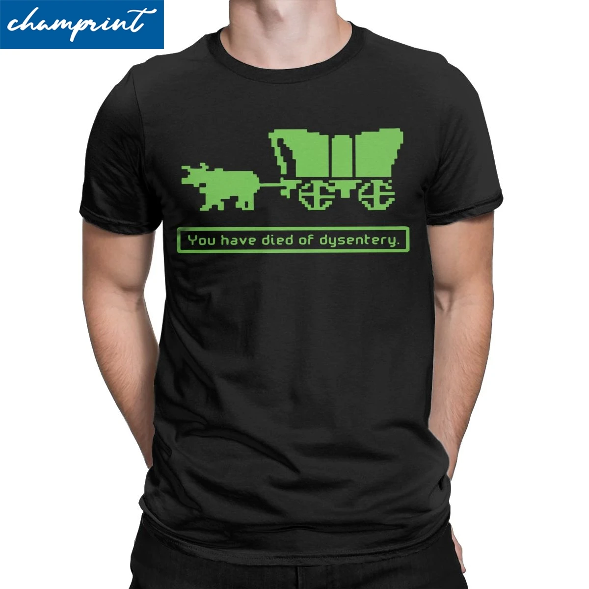 Мужская футболка Oregon Trail забавная из 100% хлопка Ретро с круглым вырезом для